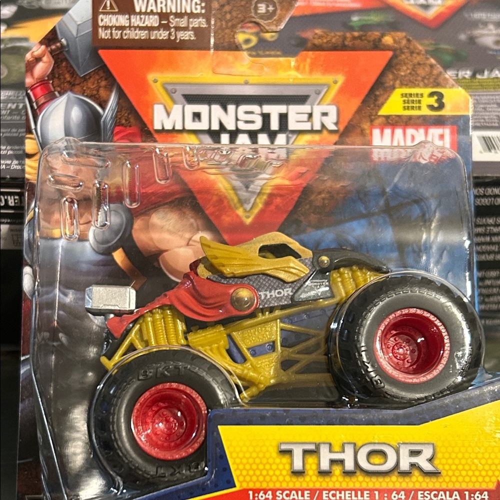MONSTER JAM MARVEL Thor series 3 Die-Cast Truck 1/64 scale